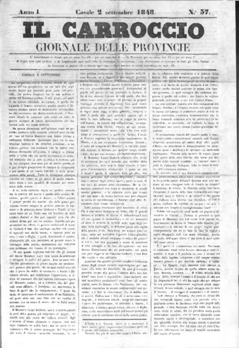 Il Carroccio - Edizione 37 del 02/09/1848